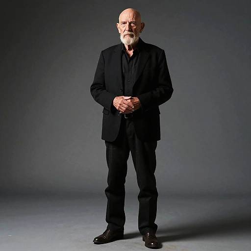 Realistic Portrait of Old Man Standing