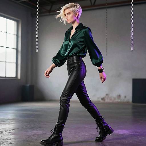 Androgynous Model in Industrial Fashion