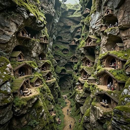 Fantastical Alien Canyon Village