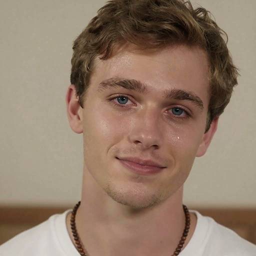 Close-Up Portrait of a Young Man