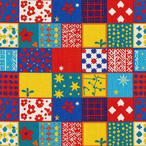 Vivid Seamless Stained Tablecloth Patterns