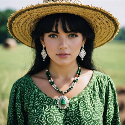 American Cultural Costume with Jewelry Focus