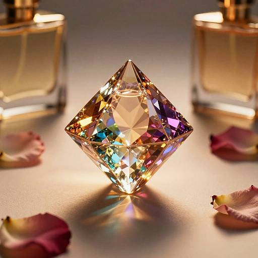 Gemstone-Inspired Diamond Shaped Perfume Bottle
