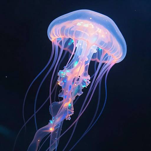 Bioluminescent Jellyfish Hair Style