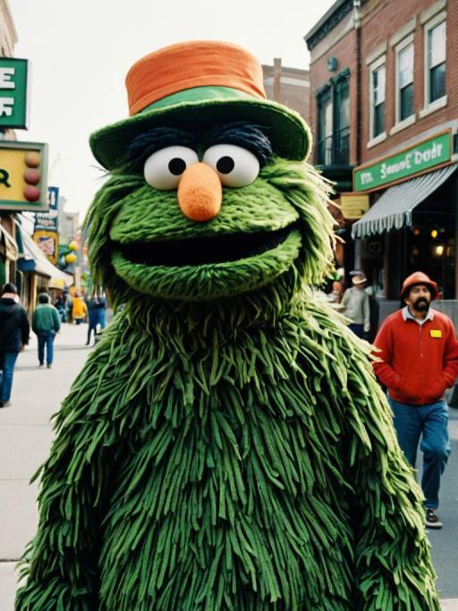 Whimsical Man in Oscar Costume Fantasy