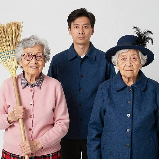 Dynamic Portrait of Three Diverse Individuals