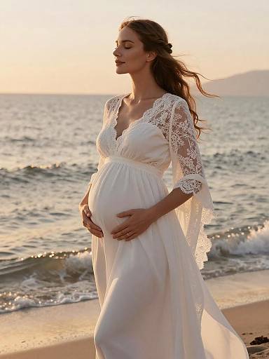 Golden Hour Maternity Fashion Portrait