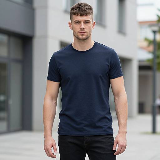 Confident Fit European Man in Urban Setting