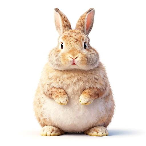 Charming Plump Rabbit Portrait