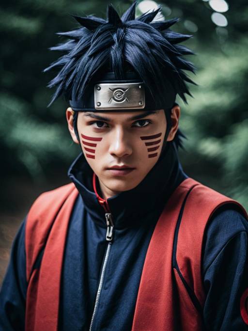 Man in Naruto Akatsuki Cosplay Costume