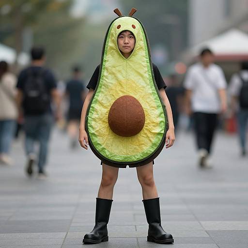 Funny Avocado Costume Male Solo