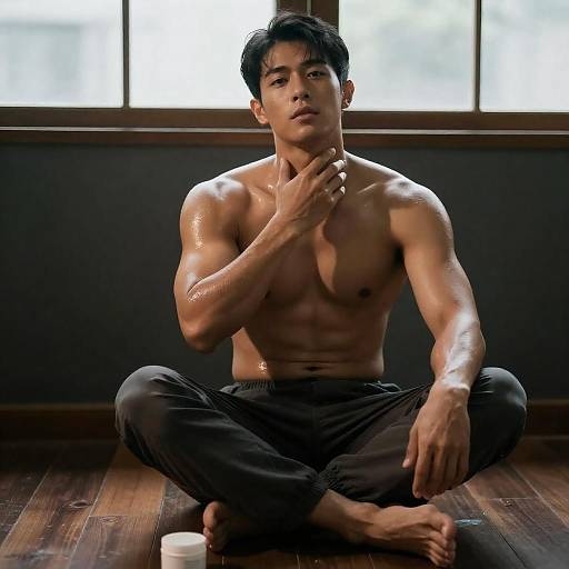 Artistic Portrait of a Muscular Man