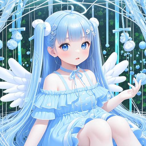 Illustration of Amatsuka uto, indie virtual youtuber in the style of Capriccio