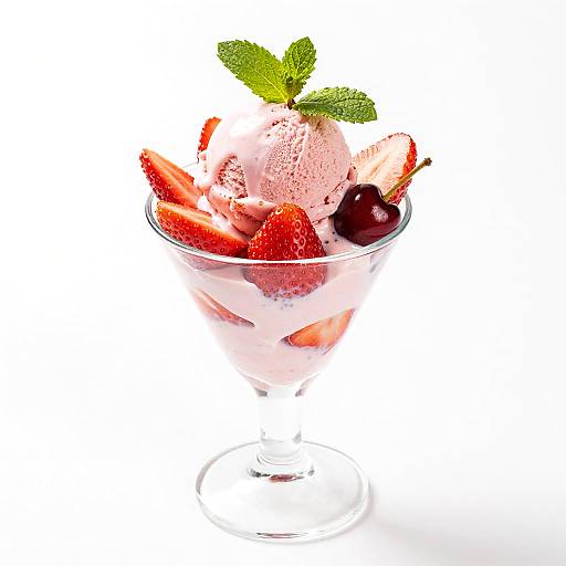 Vibrant Pink Dessert Parfait Photograph