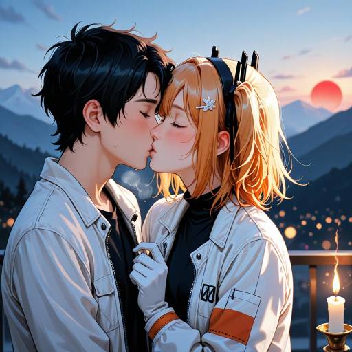 Romantic Dawn Kiss with Adachi Rei