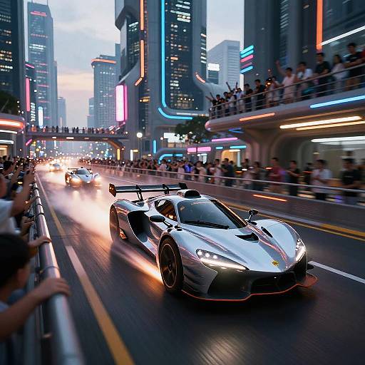 Futuristic 3088 Hoverbike Race