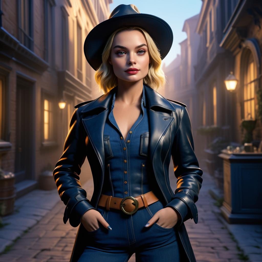 Cunning Thief Portrait of Margot Robbie