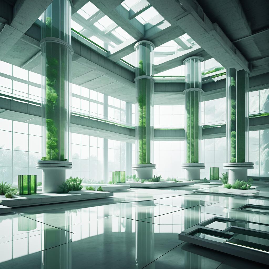 Futuristic Sci-Fi Algae Research Lab Design