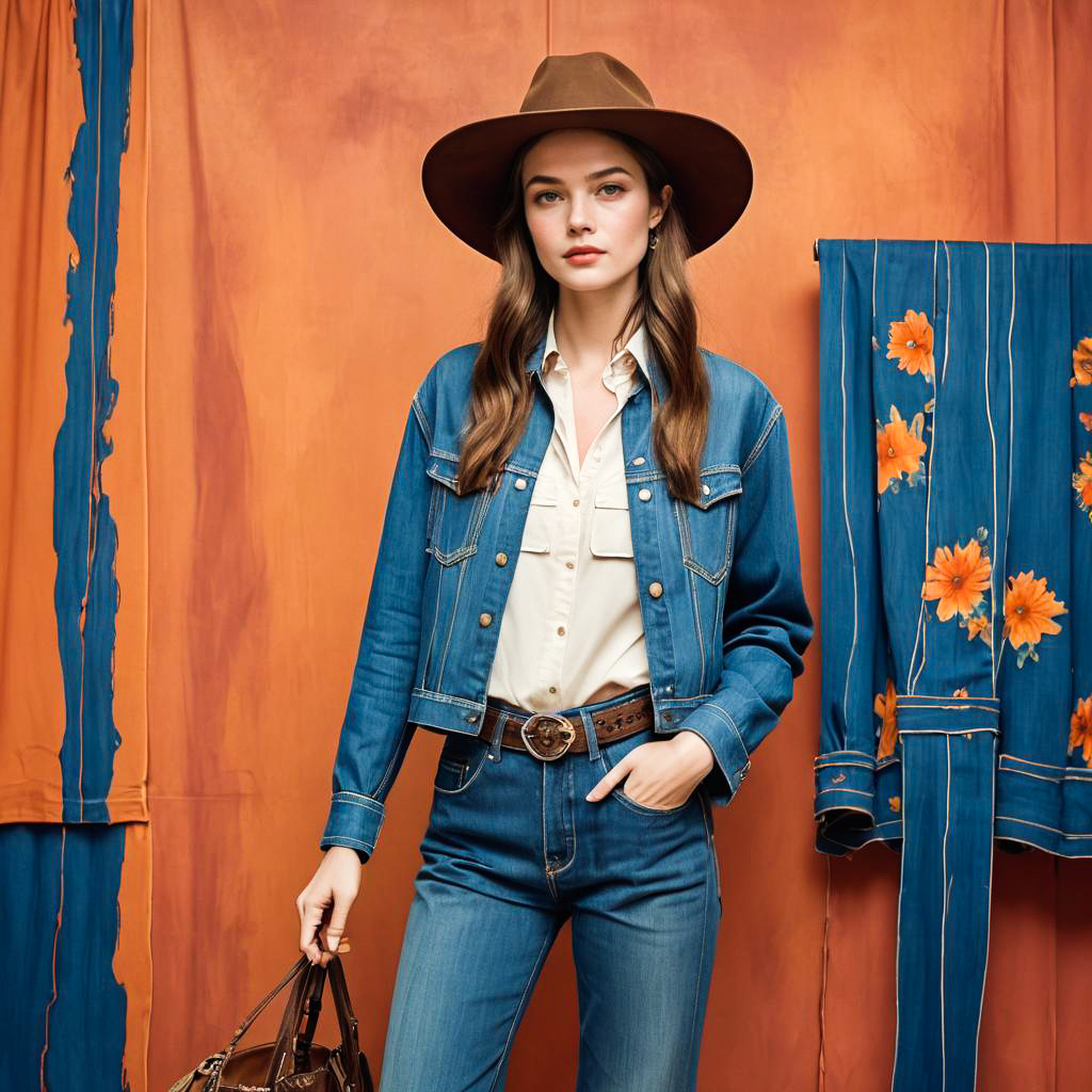 Chic Western-Inspired Fashion Portrait