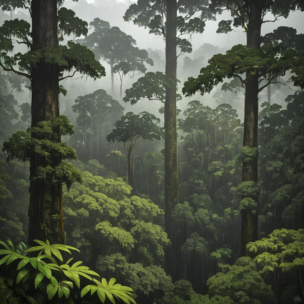 Aerial View of Rainforest Canopy Brilliance