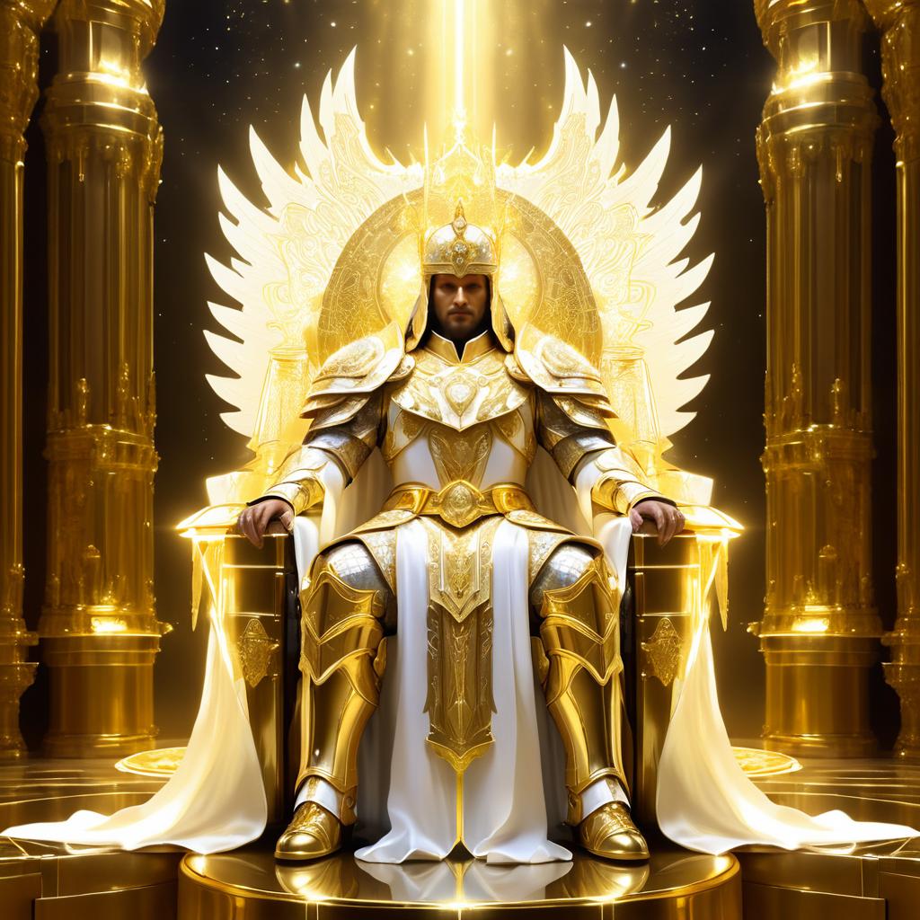 Celestial Emperor on Golden Throne Illustration