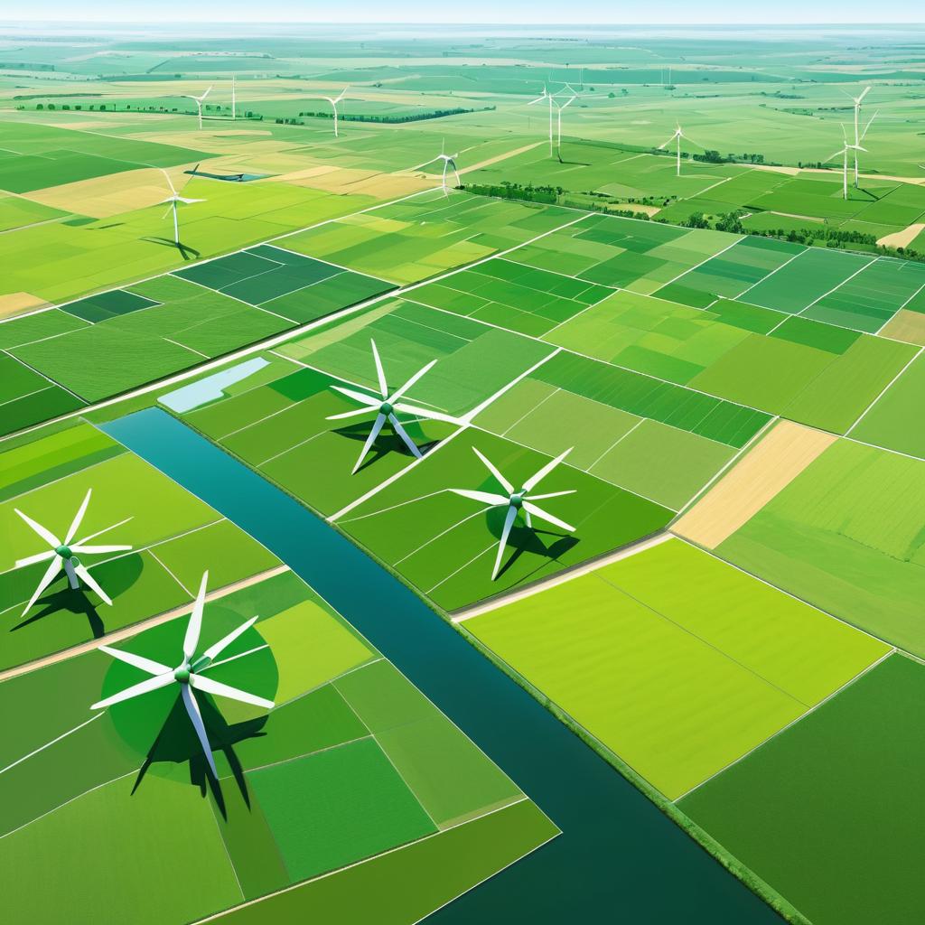 Sustainable Energy Landscape with Turbines