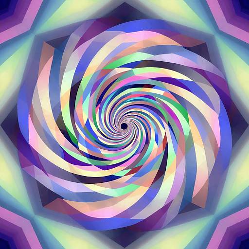 Psychedelic Geometric Helix Vortex