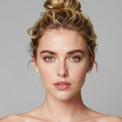 Elegant Close-Up of a Neutral Woman