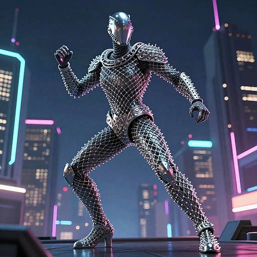 Futuristic Nano-Link Chainmail Cape