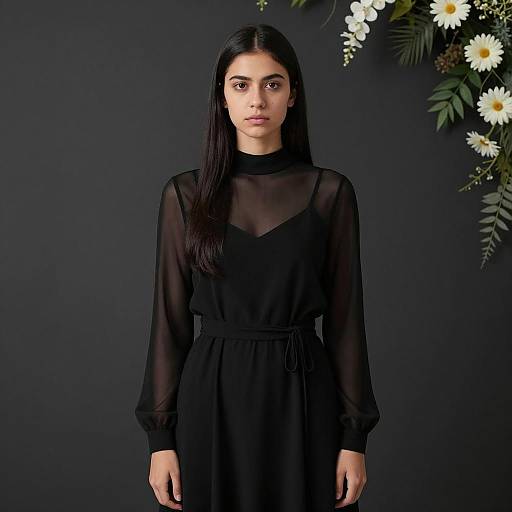 Elegant Funeral Portrait of a Young Woman