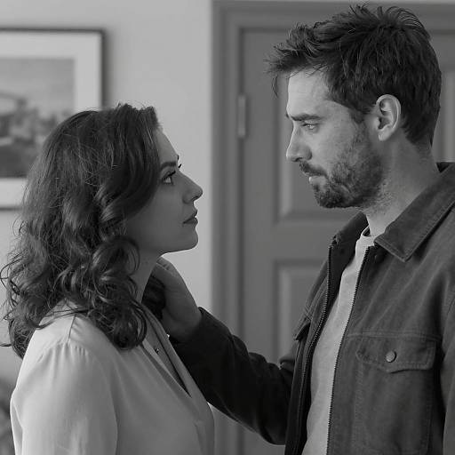 Intimate Moment in Monochrome Photography