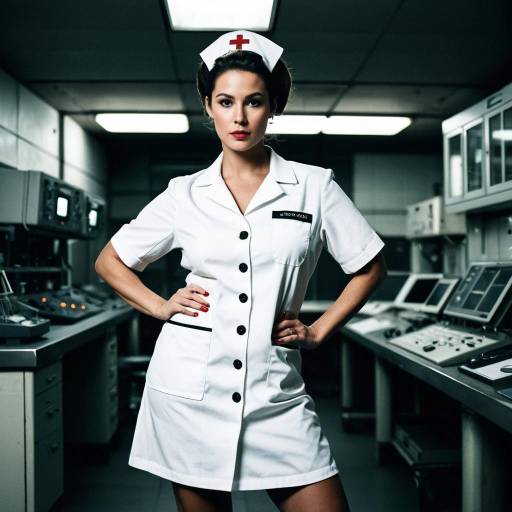Confident Nurse in Edgy Lab Setting