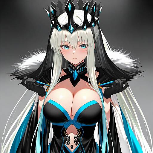 Illustration of Morgan le fay (queen of winter) (fate), fate/grand order in the style of Isshiki (ffmania7)