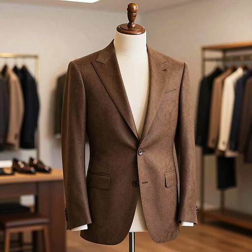 Elegant Men's Suit on Vintage Mannequin