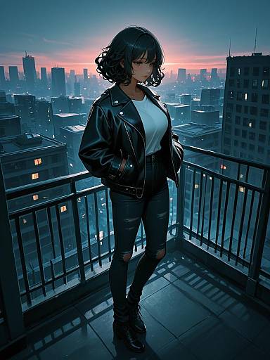 Edgy Twilight Fashion Portrait of a Woman