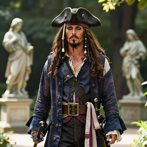 Adult Male Pirate in Captain Hook Costume
