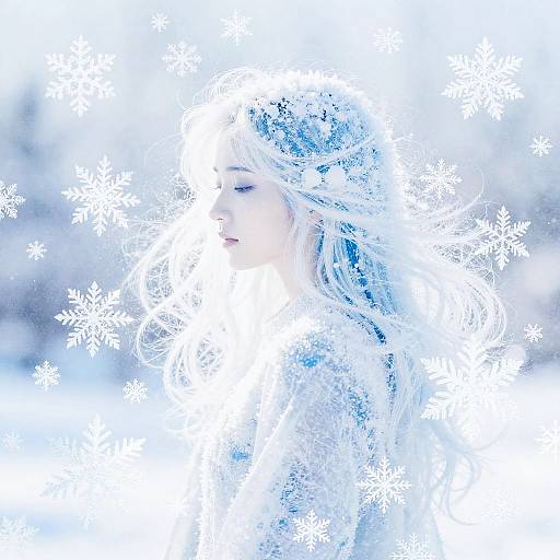 Serene Snowy Landscape Abstraction