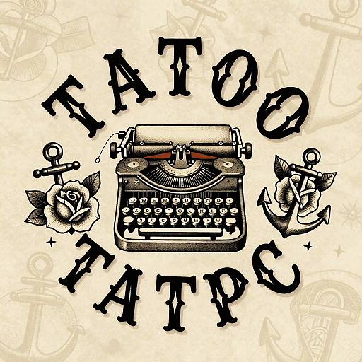 Vintage Typewriter Tattoo Design