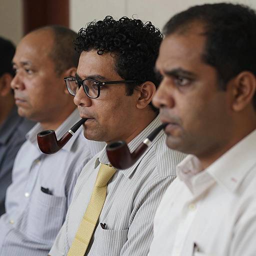 Profile Portrait of Three Distinct Men
