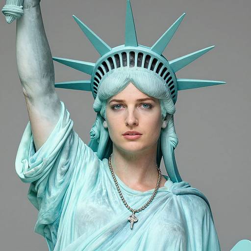 Woman in Statue of Liberty Costume