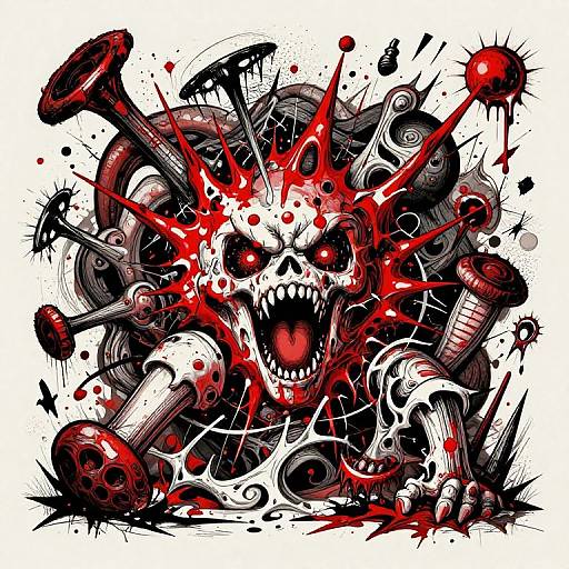 Grindcore Abstract Explosion Art
