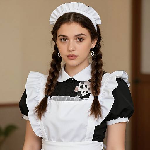 Realistic Maid in Milking Costume
