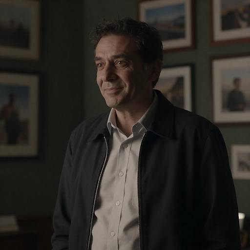 Portrait of a Smiling Middle-Aged Man