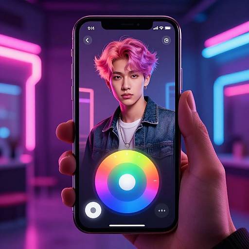 Dynamic Hair Color Change App Concept