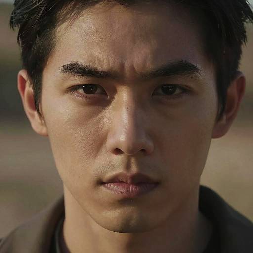 Intense Hunter Close-Up Portrait