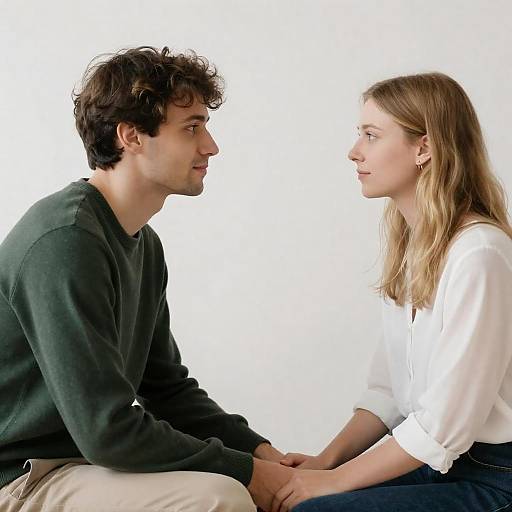 Tender Moment: Couple Facing Each Other