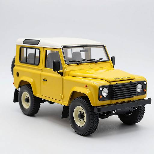 Vibrant Yellow Land Rover Model