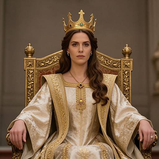 Regal Woman on Throne