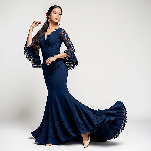 Elegant Flamenco Dress Pose