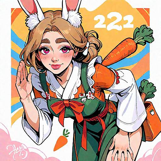 Anime Mature Female Bunny Character
